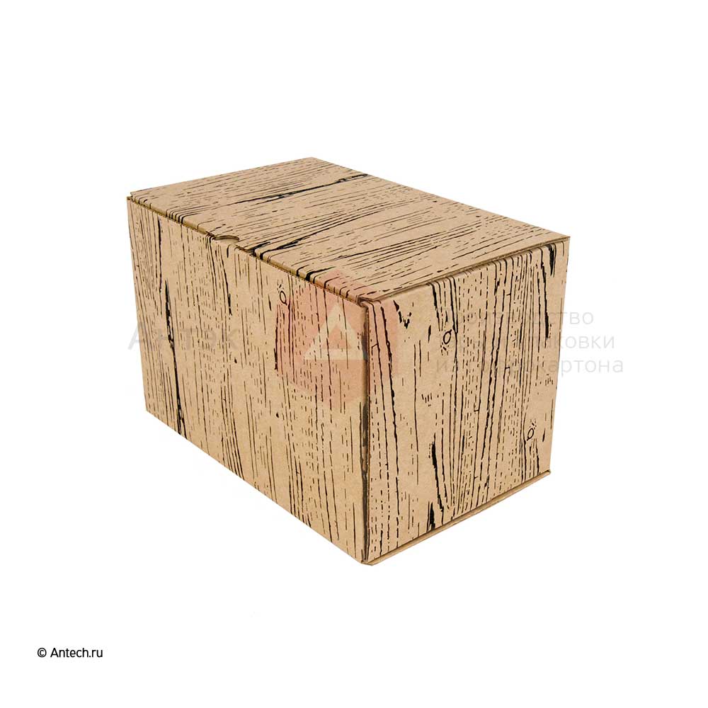 Картонная коробка "Wood" 150*100*100 МГК Т−24E бурый (фото 5) – купить в Москве