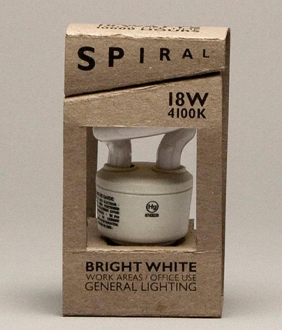 Экологическая упаковка для лампочки Spiral
