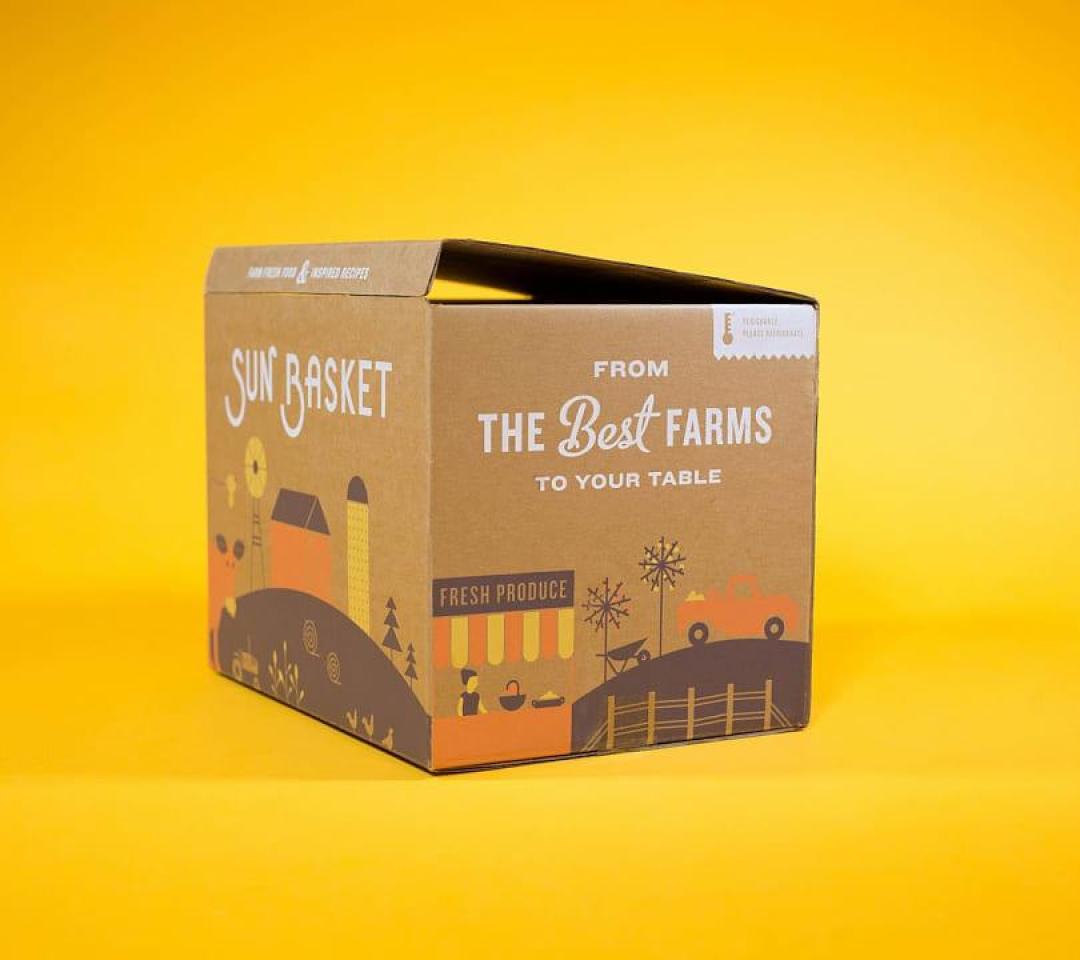 Упаковка для доставки продуктов Sun Basket
