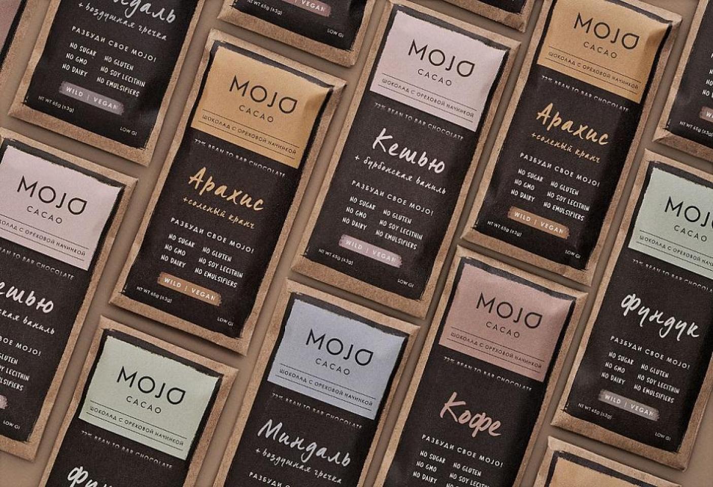 Дизайн упаковки для шоколада MOJO Cacao