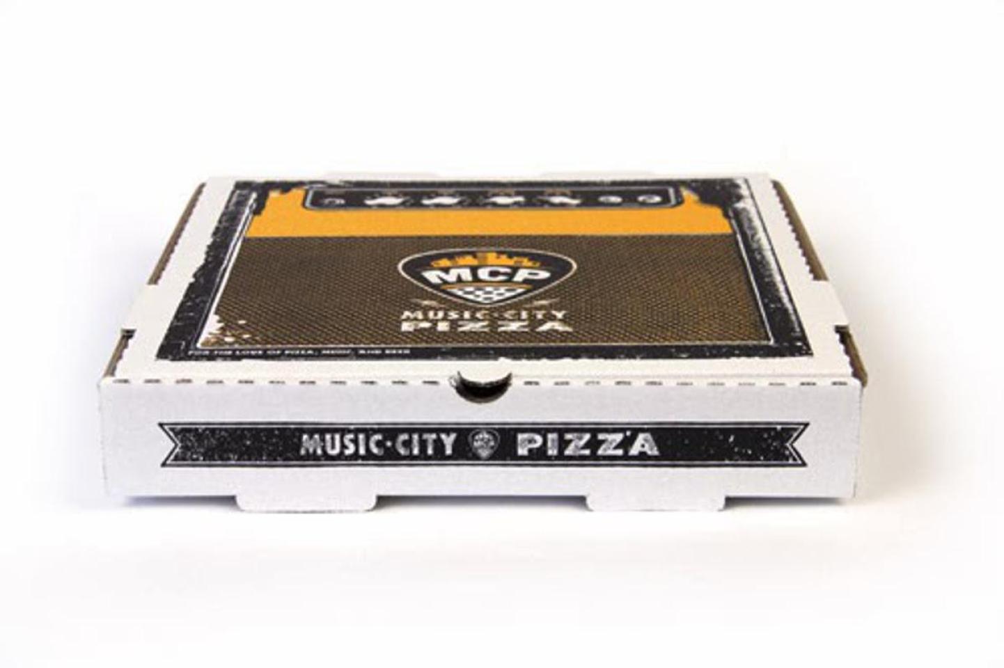 Music City Pizza - дизайн оформления коробок для пиццы