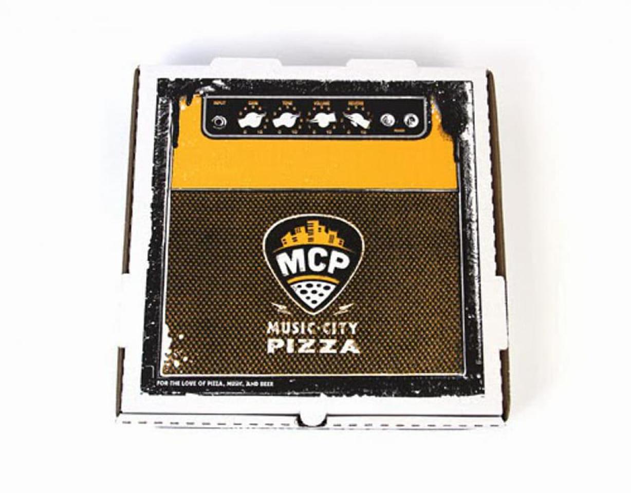 Music City Pizza - дизайн оформления коробок для пиццы