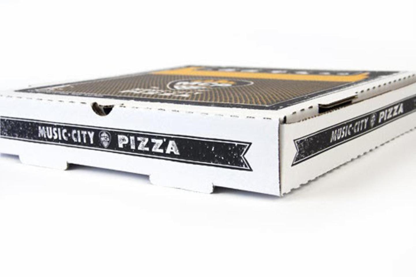 Music City Pizza - дизайн оформления коробок для пиццы