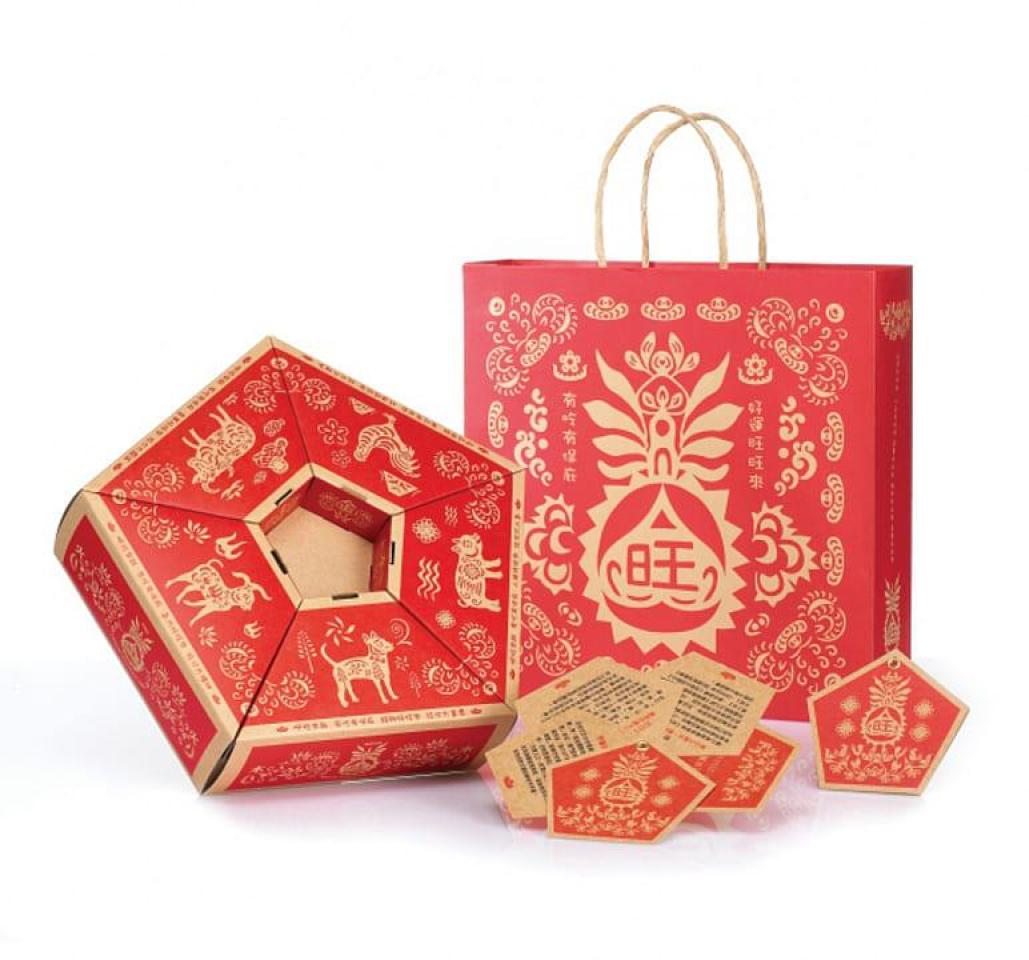 Пятиугольная коробка для Wu Xing Fortune Cake
