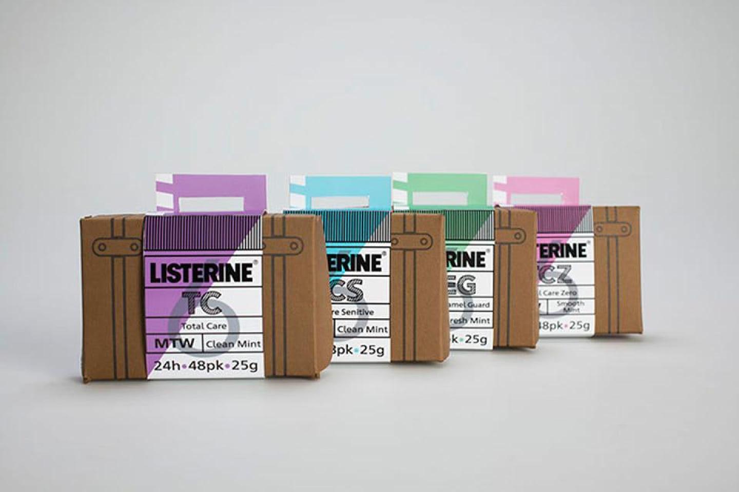 Упаковка для нового ассортимента Listerine Mouthwash