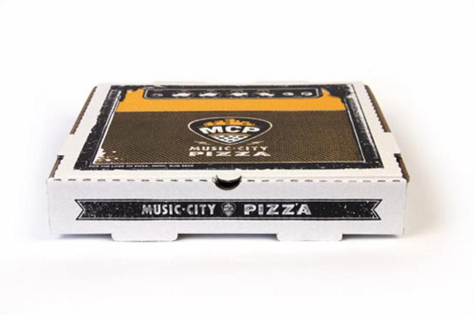 Music City Pizza - дизайн оформления коробок для пиццы