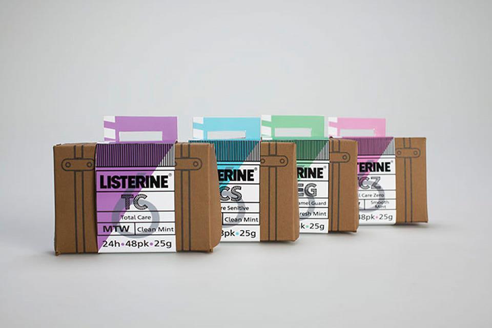 Упаковка для нового ассортимента Listerine Mouthwash