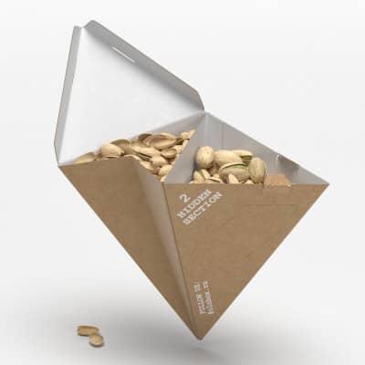 Инновационная упаковка с отделением для скорлупы ÖLOBOX