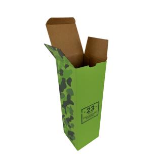 Подарочнка коробка к 23 февраля 100х100х310 Т-24Е (МГК) БЕЛ / БУР с печатью Хаки