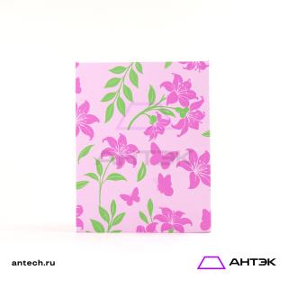 Подарочная коробка к 8 марта крышка-дно 270х215х90 МГК с печатью "Розовые цветы"