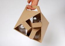 Wineglass Package Design - коробка с ручкой для стеклянных бокалов