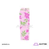 Подарочная коробка с ручкой 220х320х100 МГК с печатью "Розовые цветы"