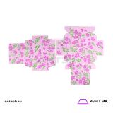 Подарочная коробка к 8 марта крышка-дно 270х215х90 МГК с печатью "Розовые цветы"