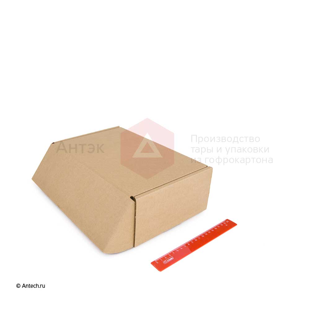 Самосборная картонная коробка 300*200*100 Т−24B бурый 4