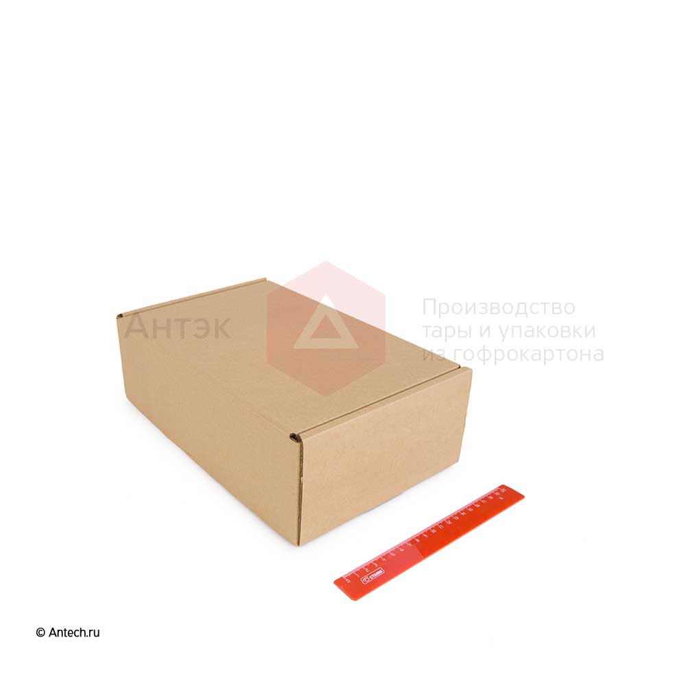 Самосборная картонная коробка 300*200*100 Т−24B бурый 3