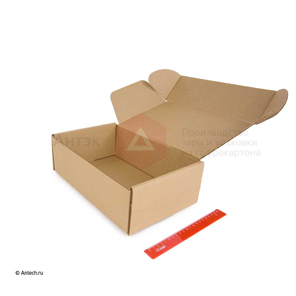 Самосборная картонная коробка 300*200*100 Т−24B бурый (фото 2) – купить в Москве