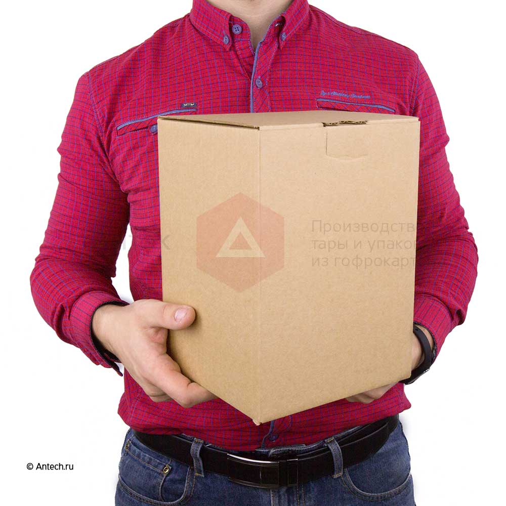 Коробка с крышкой 170*170*240 Т−24B бурый (фото 6) – купить в Москве