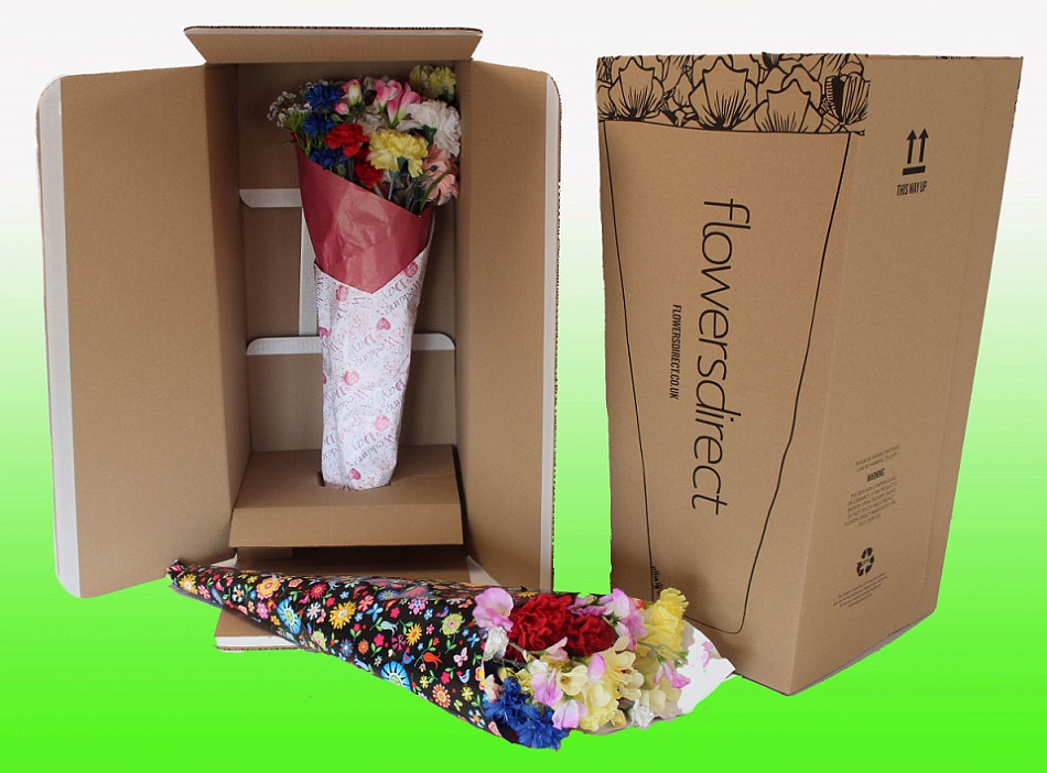 Упаковка для доставки цветов flowersdirect