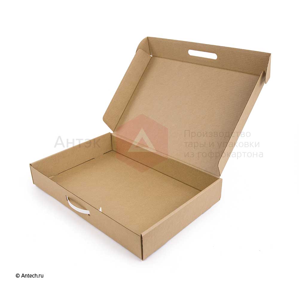 Коробка-чемодан с ручкой 543*375*82 Т−24B бурый (фото 2) – купить в Москве