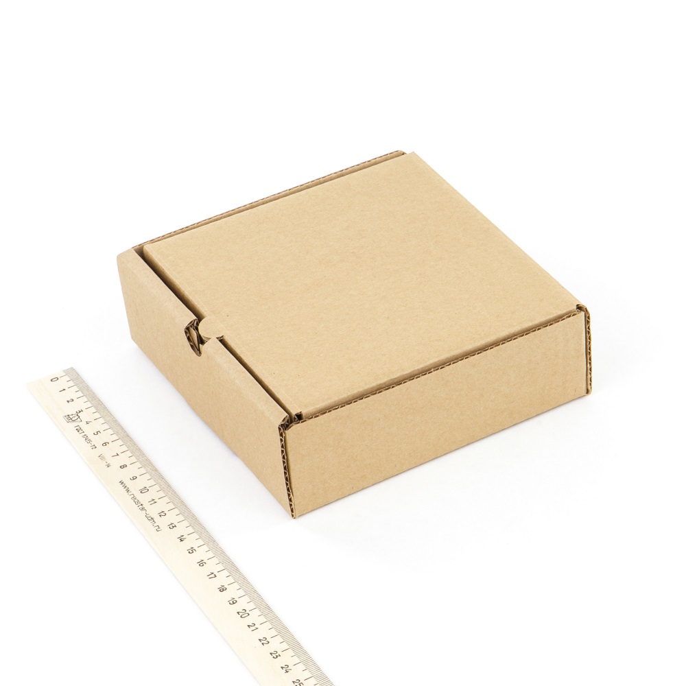 Коробка маленькая с крышкой 150*150*50 Т−24B бурая 5