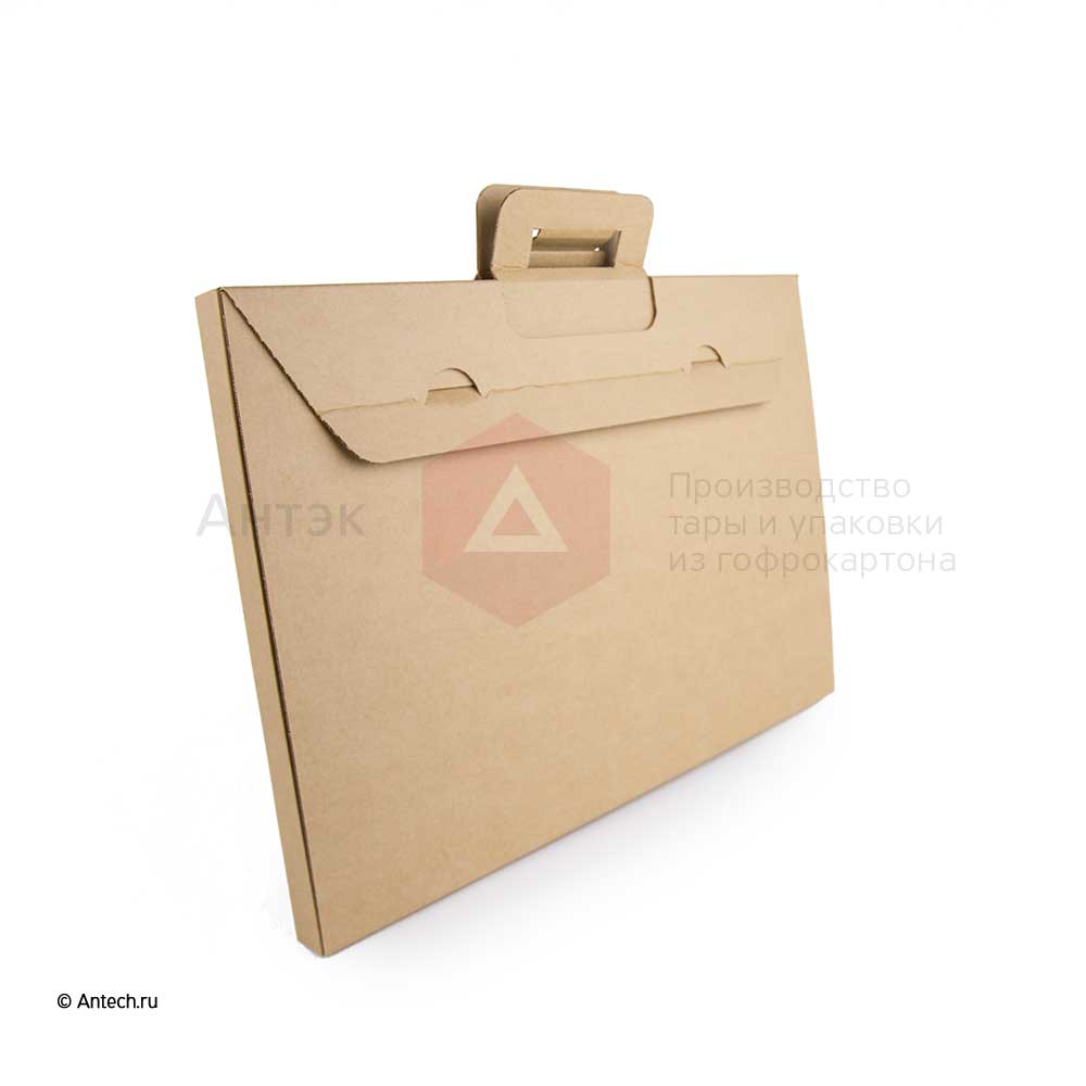 Коробка с ручкой для картины 600*430*30 Т−24B бурый (фото 4) – купить в Москве