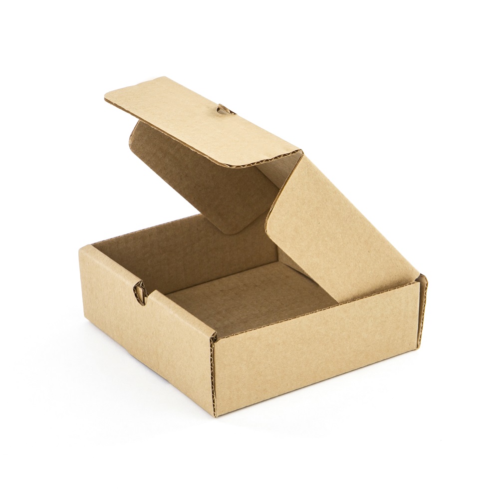 Коробка маленькая с крышкой 150*150*50 Т−24B бурая 3