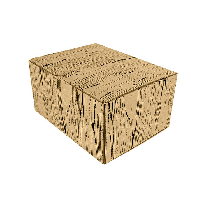 Картонная коробка "Wood" 195*155*100 МГК Т−24E бурый (фото 1) – купить в Москве