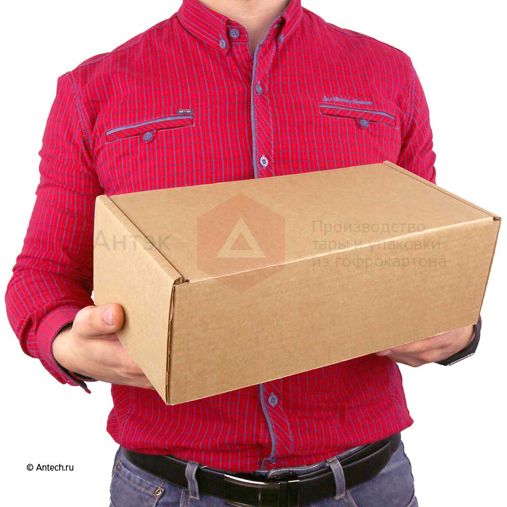 Самосборная коробка 300*155*105 Т−24B бурый (фото 2) – купить в Москве