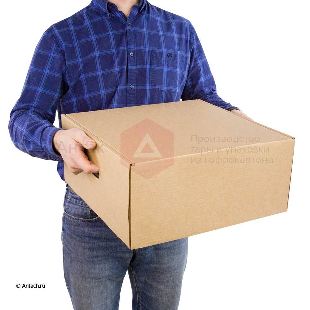 Самосборная коробка 390*390*180 Т−24B бурый (фото 6) – купить в Москве