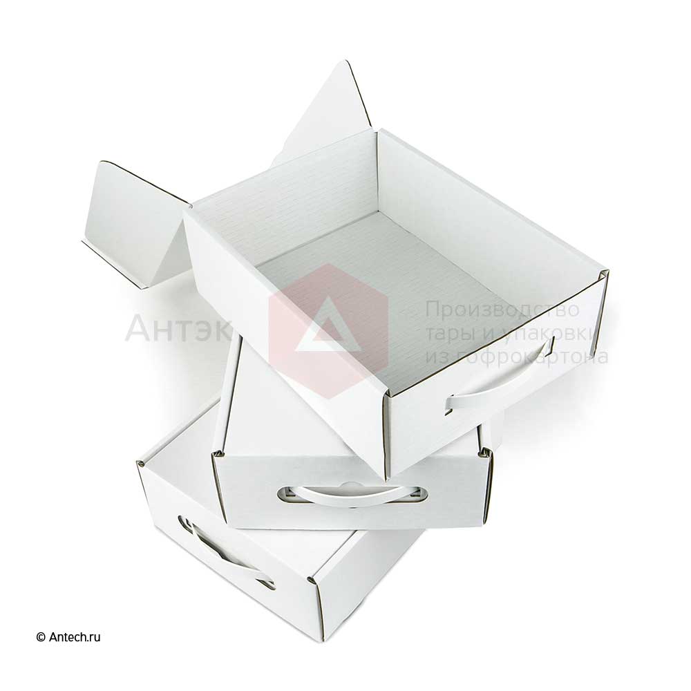 Коробка с ручкой 220*320*100 Т−24B белый (фото 5) – купить в Москве