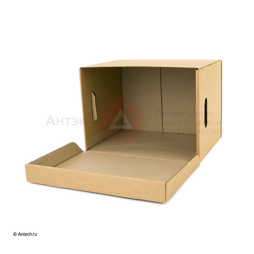 Архивная коробка А4 с откидной крышкой 325*235*235 Т−24B бурый 1