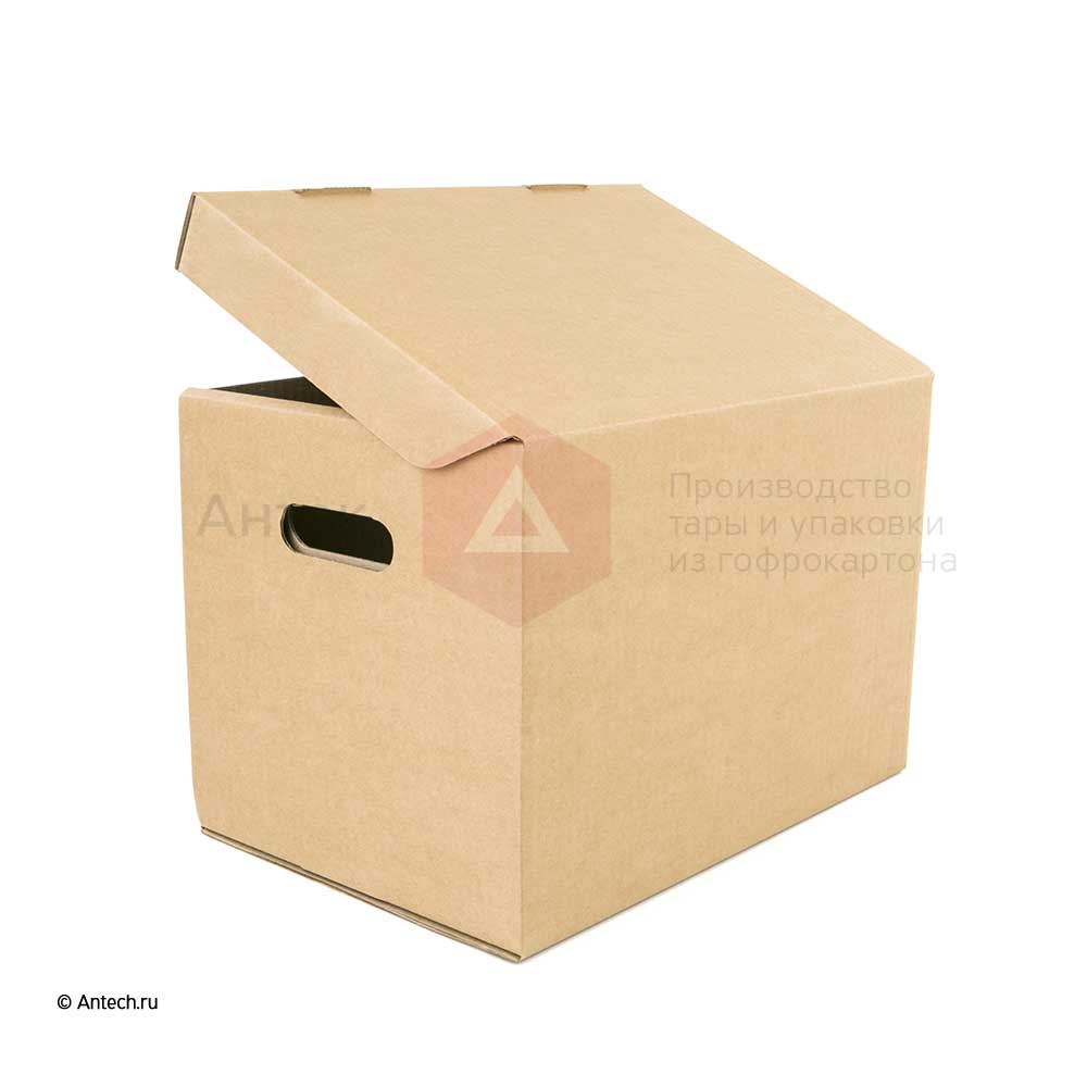 Архивная коробка А4 с откидной крышкой 325*235*235 Т−24B бурый (фото 3) – купить в Москве