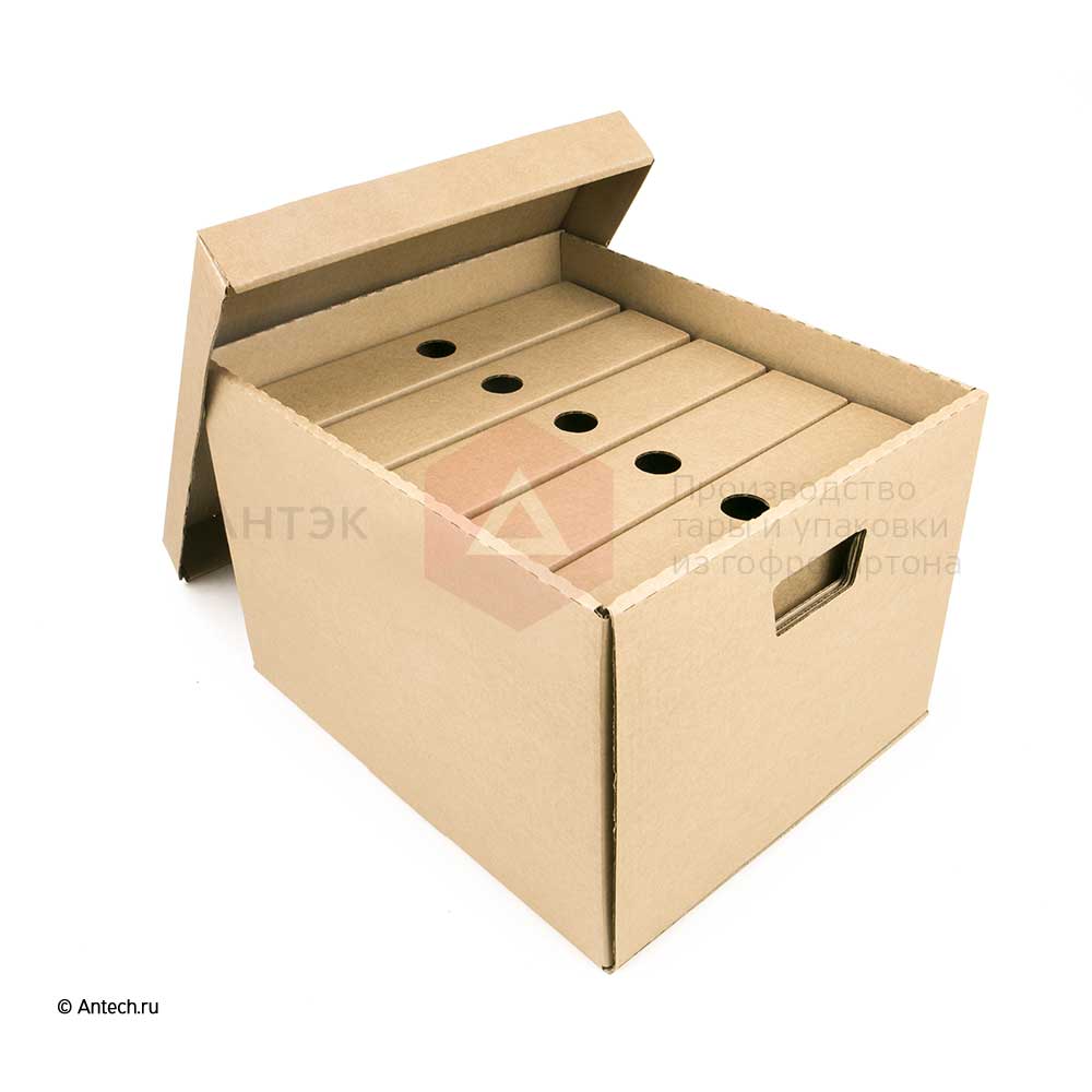 Архивная коробка А4 без крышки 390*320*270 Т−24B бурый 3