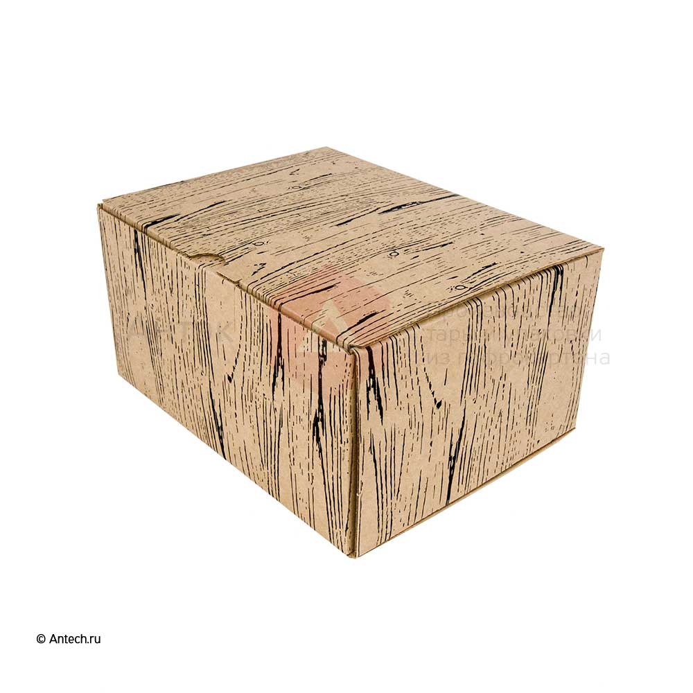 Картонная коробка "Wood" 195*155*100 МГК Т−24E бурый 3